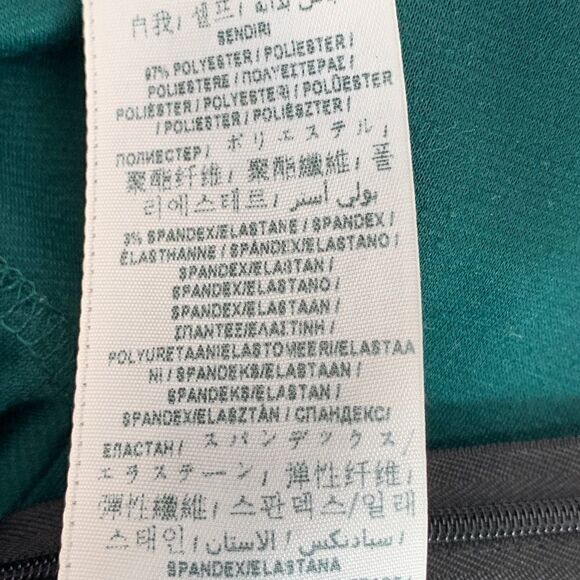 GUESS Green Deep Plunge Mesh Cutout Top - Picture 4 of 7